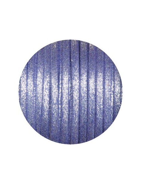 Lacet fantaisie plat 3mm nacré couleur violet