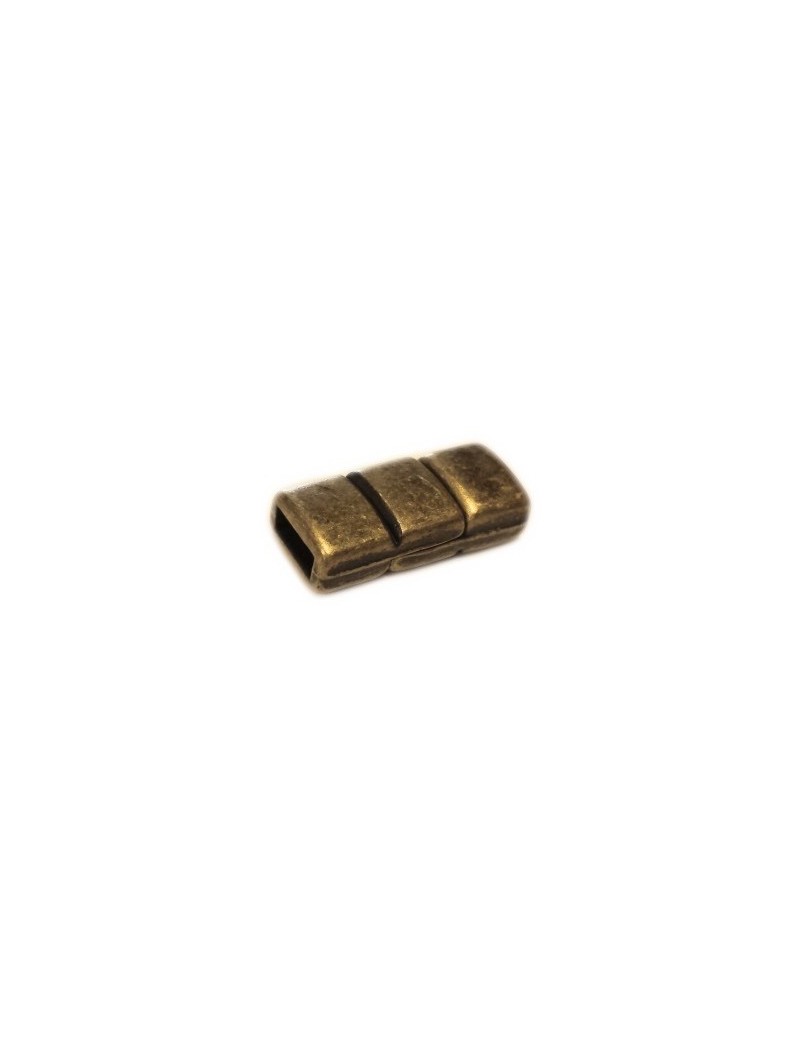 Fermoir magnétique bronze lisse plat pour cuir de 6mm