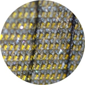 Lacet fantaisie plat 5mm irisé couleur argent et jaune