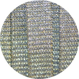 Lacet fantaisie plat 10mm irisé couleur argent et jaune