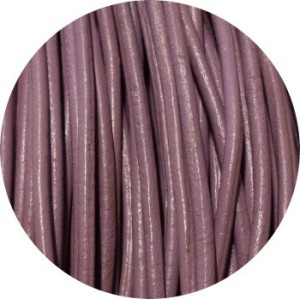 Cordon de cuir rond lilas-3mm-Europe