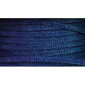 Lacet fantaisie plat 5mm irisé couleur bleu et violet