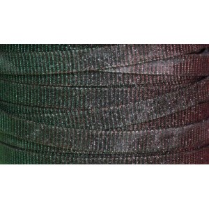 Lacet fantaisie plat 10mm irisé couleur bronze vert rouge