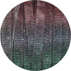 Lacet fantaisie plat 10mm irisé couleur bronze vert rouge