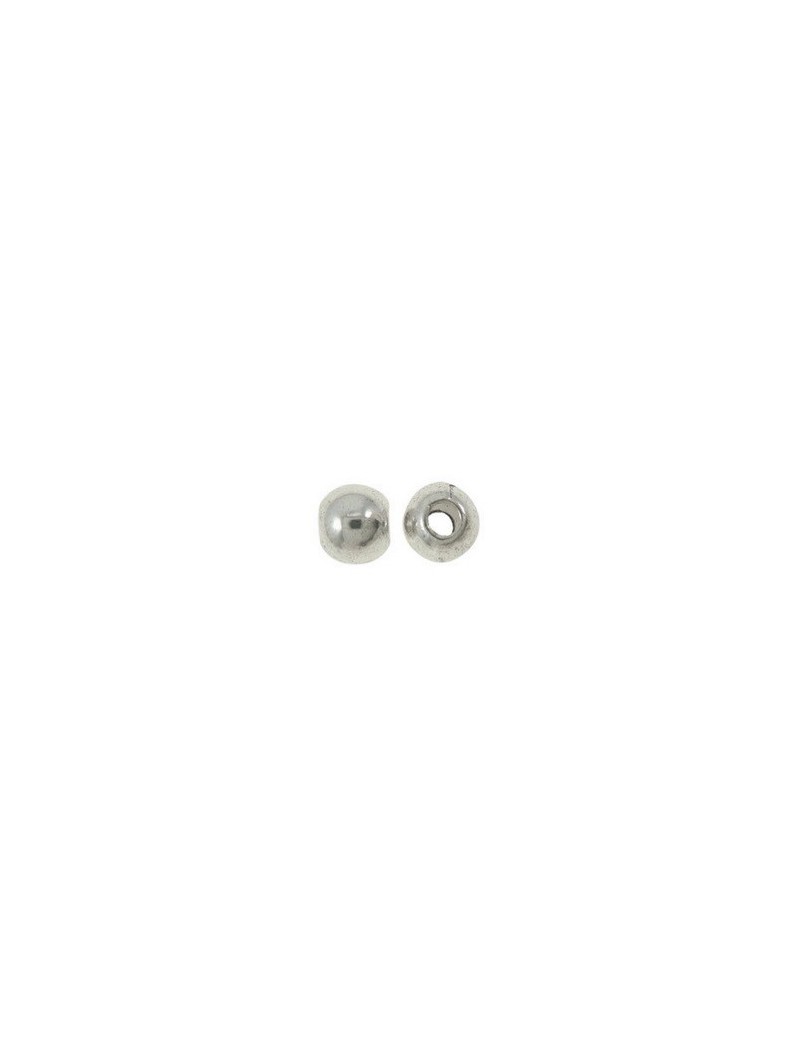 Lot de 10 perles rondes couleur argent tibetain-8mm