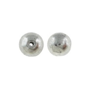 Lot de 10 perles rondes couleur argent tibetain-6mm