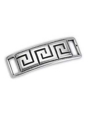 Plaque rectangle courbée motifs grecs pour bracelet