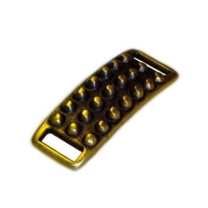 Plaque rectangle courbée couleur bronze avec des pointes