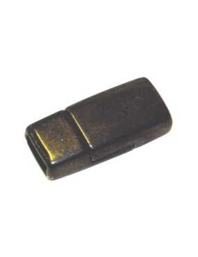Fermoir magnetique lisse couleur black pour cuir plat de 5mm