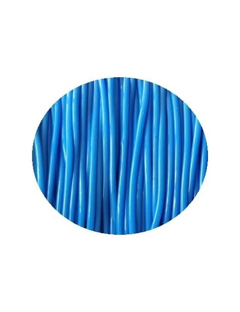 Cordon pvc creux de couleur bleue-2mm