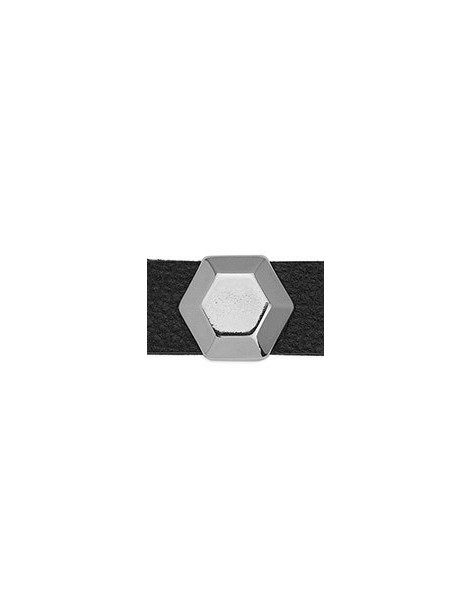 Passant hexagone pour cuir plat de 15mm
