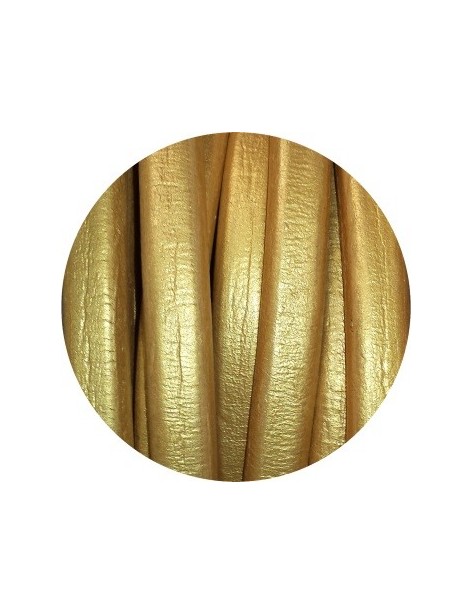 Cordon de gros cuir de couleur or-vente au cm