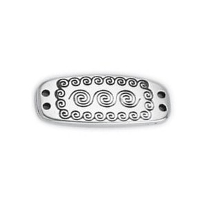 Plaque rectangle avec spirales pour bracelet