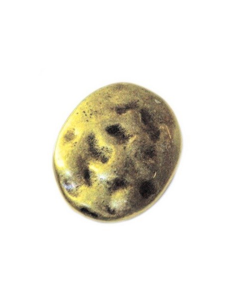 Passant ovale martelé couleur bronze pour cuir plat de 10mm