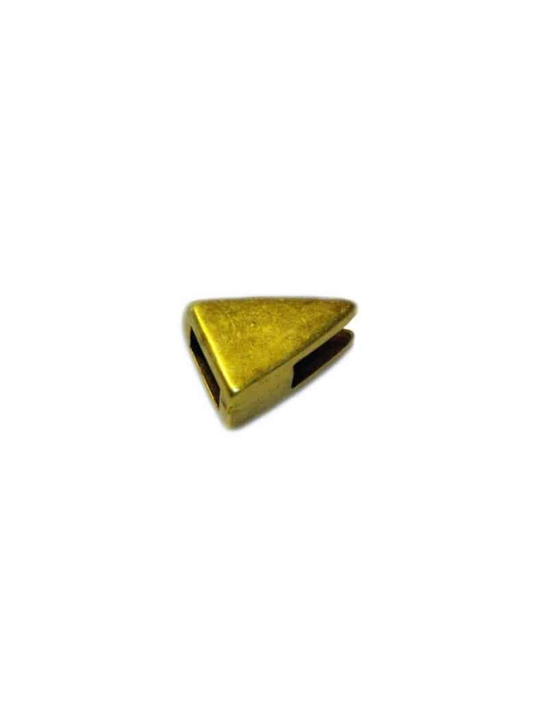Passant triangle lisse couleur bronze pour cuir plat de 5mm