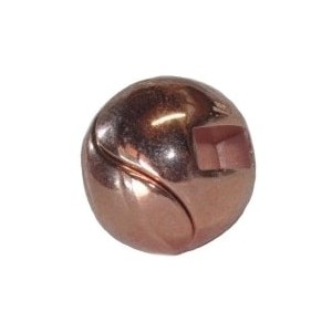 Fermoir magnetique boule placage rose gold-11mm