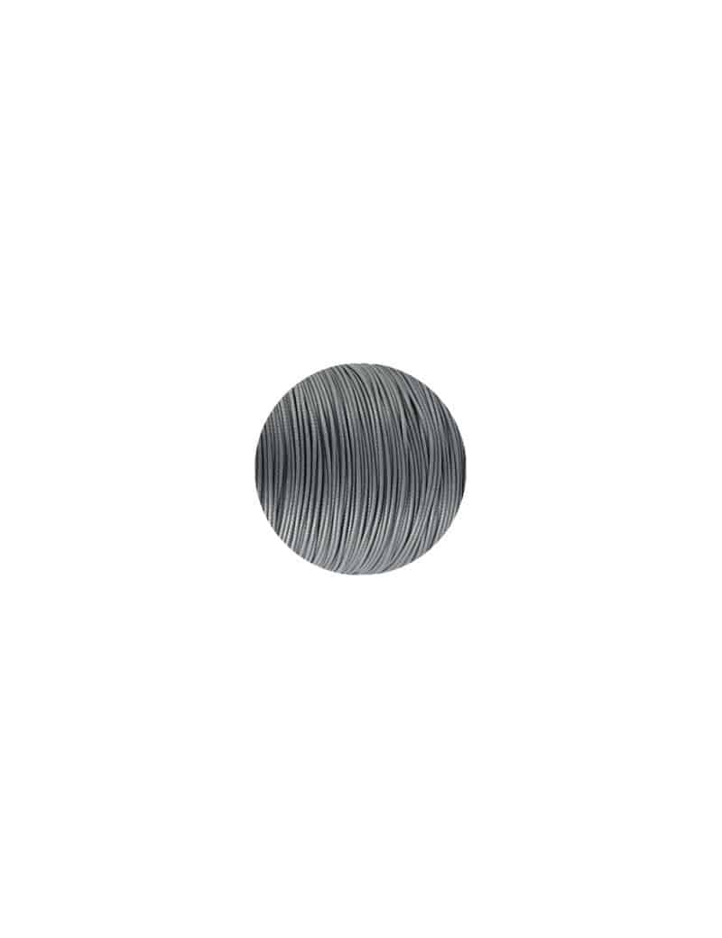 Cordon rond gris en polyester ciré de 1mm