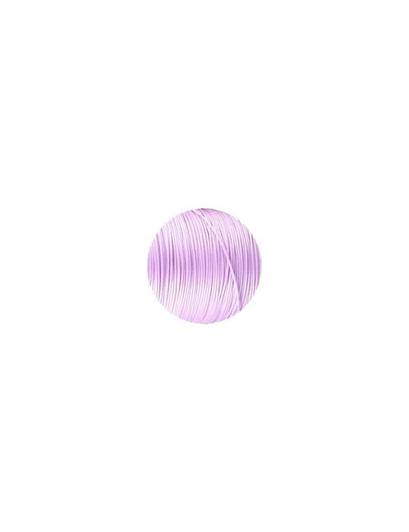 Cordon rond lilas clair en polyester ciré de 1mm