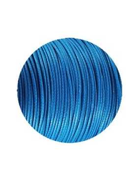 Cordon rond bleu en polyester ciré de 1mm