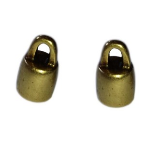Embout a coller bronze pour cordon rond de 4.5mm