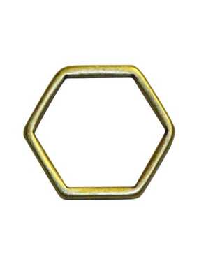 Anneau hexagonal de 16mm couleur bronze