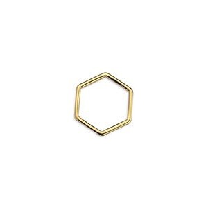 Anneau hexagonal de 16mm couleur or