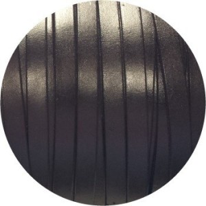 Un metre de cuir plat noir de 10mm