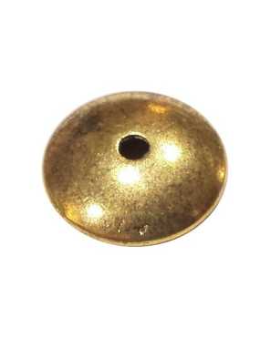 Coupelle ronde bombée lisse de 13mm couleur or antique