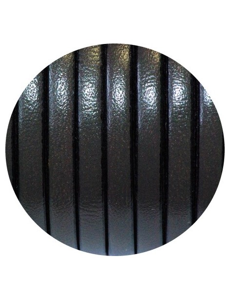 Cuir plat de 5mm de couleur noire entre mat et satiné-vente au cm