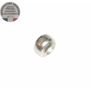 Lot de 50 perles a ecraser de 2.8mm en laiton placage argent polies-Produit France
