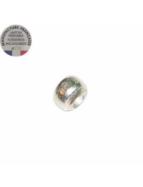 Lot de 100 perles a ecraser de 2.5mm en laiton placage argent polies-Produit France
