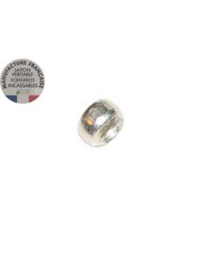 Lot de 100 perles a ecraser de 2.3mm en laiton placage argent polies-Produit France