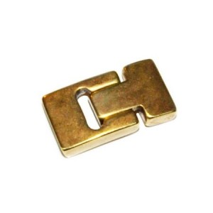 Fermoir magnetique bronze clair pour cuir plat de 15mm