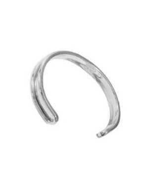 Support de bracelet en laiton placage rhodium cuir plat de 5mm