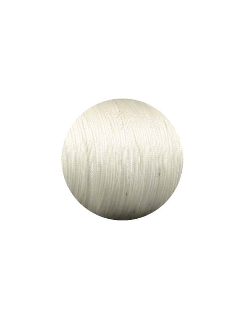 Cordon rond blanc en polyester ciré de 1mm