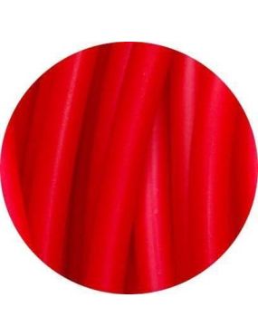 Cordon PVC creux opaque rouge-2mm