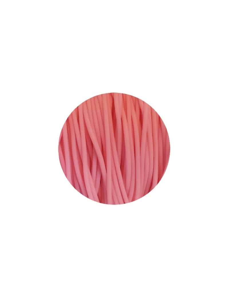 Cordon rond de PVC creux opaque rose bebe-2mm