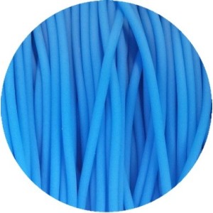 Cordon rond de PVC creux opaque bleu roy-2mm