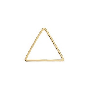Anneau fin en forme de triangle de 17mm couleur or