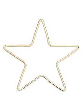 Anneau fin en forme d'étoile de 43mm en laiton couleur or