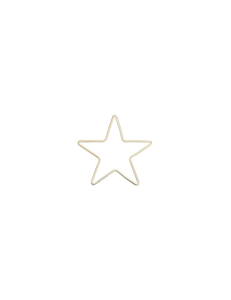 Anneau fin en forme d'étoile de 43mm en laiton couleur or