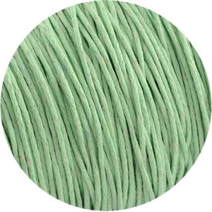 Cordon de coton cire rond vert pastel de 1mm