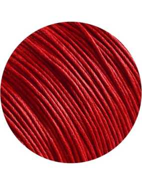 Cordon de coton cire rond rouge de 1mm