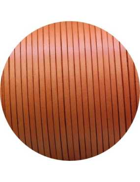 Cordon de cuir plat 3mm orange en vente au cm