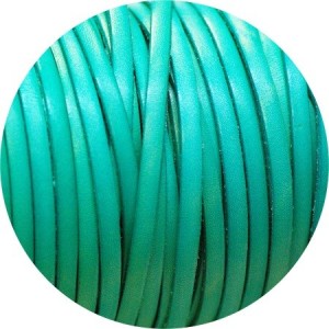 Cuir plat de 5mm bleu turquoise pastel en vente au cm-Premium