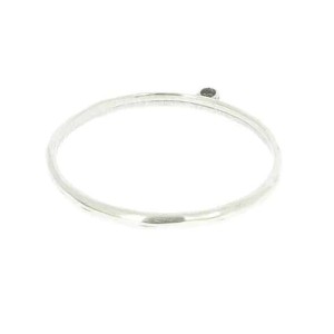 Support de bracelet type jonc avec accroche placage argent-67mm