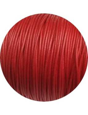 Cordon de coton cire rond de 1.8mm couleur rouge-Italie