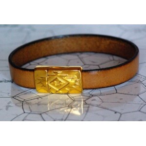 Kit bracelet en cuir plat de 10mm taupe simple tour