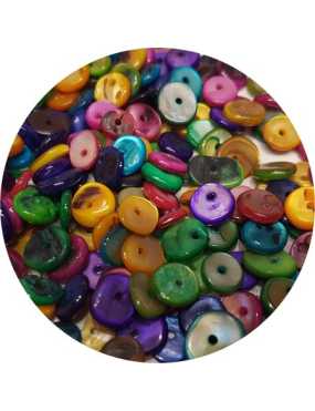 Pochette de 30gr de perles nacres en  mélange de couleurs