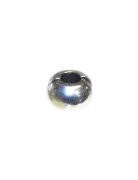 Poche de 10 perles rondes lisses placage argent-5mm
